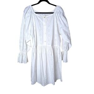 Elegant White Eyelet Dress